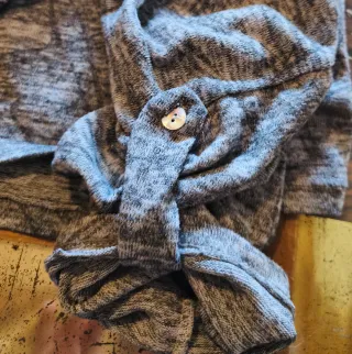 Camiseta manga larga mujer gris, talla única.