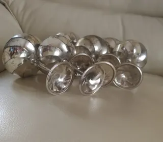 Set 6 calici in Silver Plated, Vintage anni '70