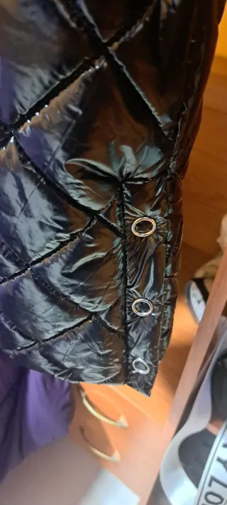 Parka Zara Negra y Azul