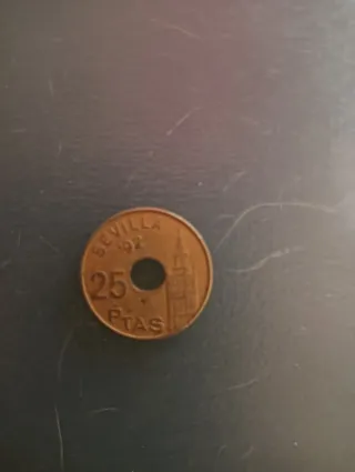 Moneda 25 Pesetas Sevilla 92