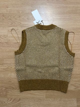 Chaleco Zara punto espiga S