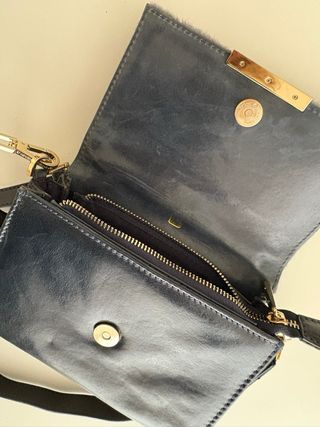 Bolso Adolfo Domínguez Piel Negro Gris