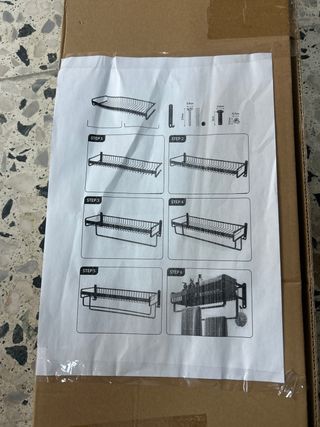 Estantería de metal para cocina/baño