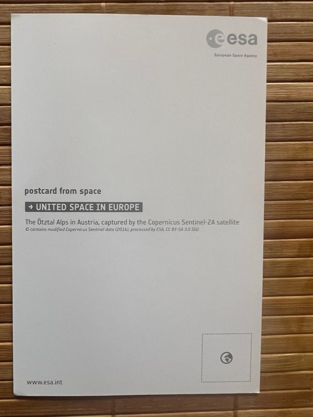 Postales de Satélite. Agencia Espacial Europea