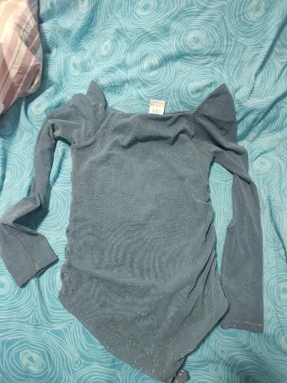 Body niña con brillos y fruncido