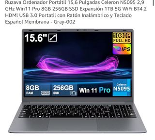 NUEVA Portátil 15.6 Celeron N5095 8GB RAM 256GB S