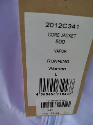 Chaqueta ASICS Running core jacket Talla L Mujer