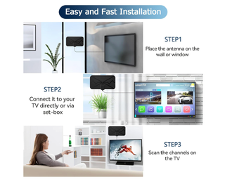 Antena interior Digital HDTV para TDT