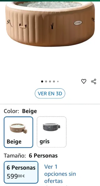 Spa Hinchable Intex Beige 6 Personas