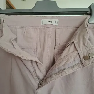 Pantalón vestir mujer Mango T40 color lila