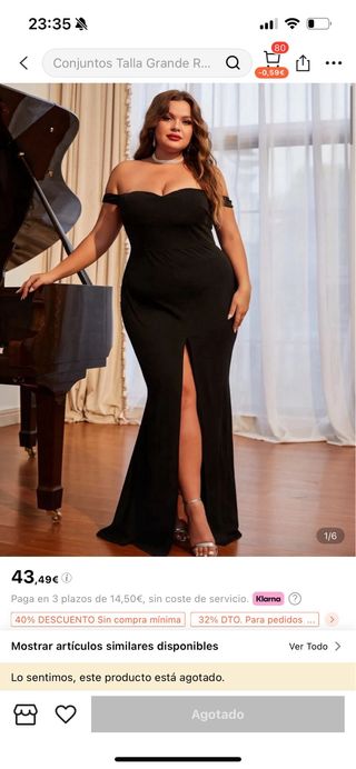 Vestido largo negro para eventos