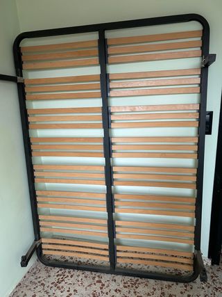 Somier metálico con láminas de madera