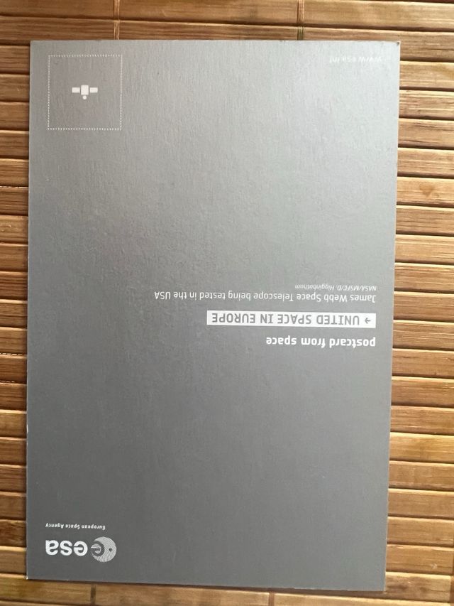 Postales Espacio. Agencia Espacial Europea