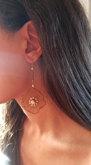 Pendientes largos bisutería