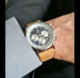 Reloj POEDAGAR Cronógrafo Azul Marrón