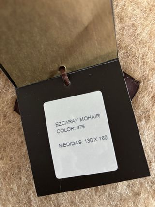 Manta Ezcaray Cachemir y Mohair Beige