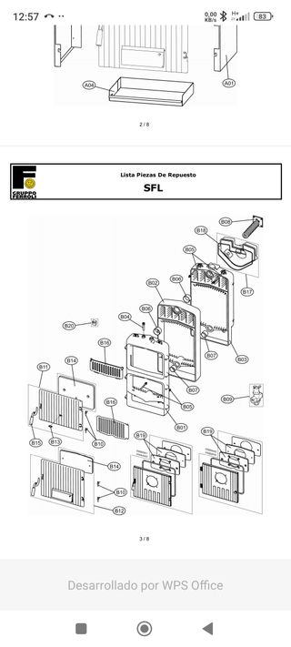 Repuestos Caldera Ferroli SFL4