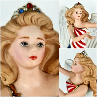 Ángel Patriótica porcelana God Bless América Lenox