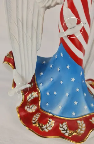 Ángel Patriótica porcelana God Bless América Lenox