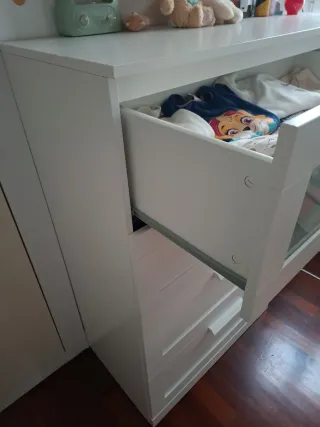 Cómoda Brimnes Ikea Blanca con Cajones