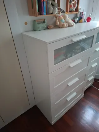 Cómoda Brimnes Ikea Blanca con Cajones