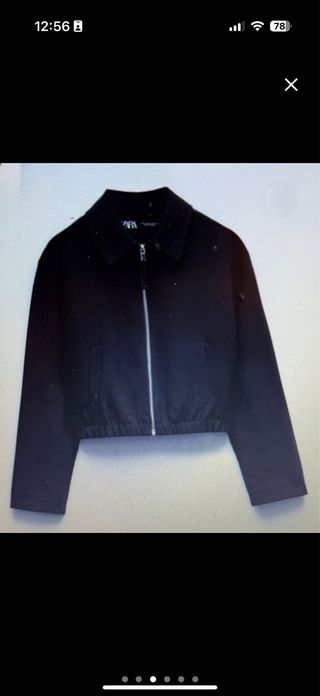 Cazadora bomber negra ZARA mujer