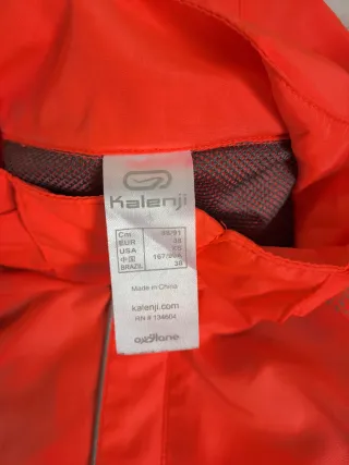 Chaqueta cortavientos Kalenji naranja