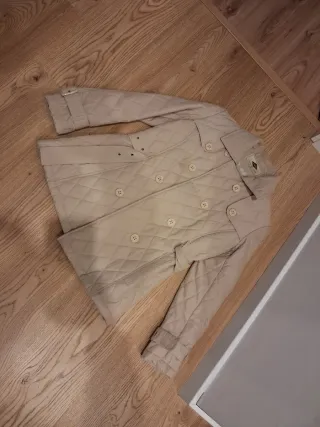 Abrigo acolchado beige mujer