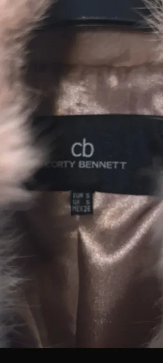 Chaleco de piel sintética beige talla S