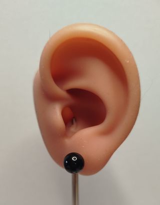 Pendientes Obsidiana 4/6/8mm de plata