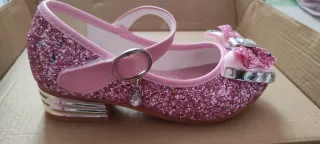 Zapatos Princesa Niña Talla 28-29 Rosa Brillantes