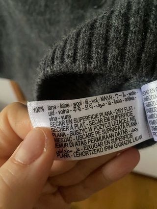 Chaqueta Zara Lana Gris Talla M