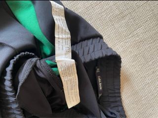 Pantalón Zara Raya Verde Talla M