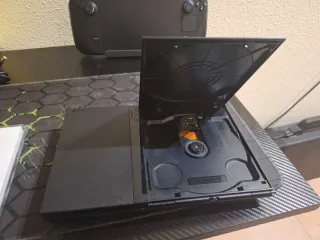 Ps2 Slim Sony Negra Completa Cuidada