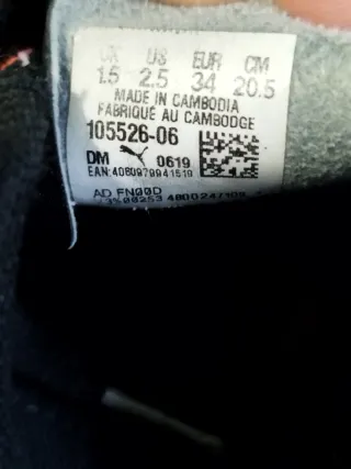 Botas de fútbol Puma Talla 34