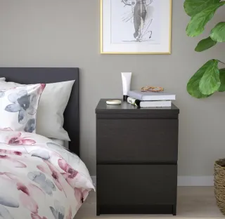 Mesita de noche IKEA MALM 2 cajones, cómoda