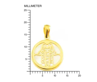 Colgante Mano de Fátima Oro Blanco