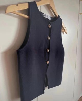 Chaleco Zara Negro Talla XS