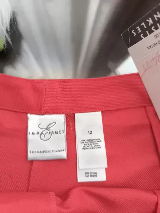 Pantalón lino mujer Emma James rojo
