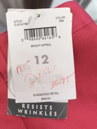 Pantalón lino mujer Emma James rojo