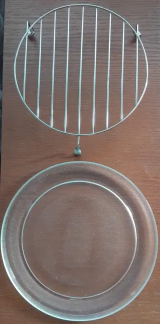 Plato y rejilla para microondas