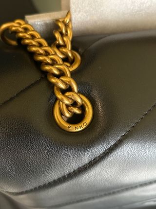 Borsa Pinko Nera con Dettagli Oro