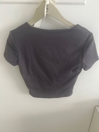 Camiseta sujetador deportivo Oysho gris Talla S