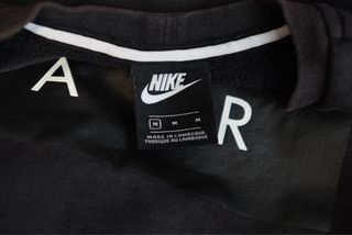 Sudadera Original Nike Air Negra y Gris.