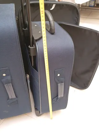 Lote 4 maletas de viaje azules