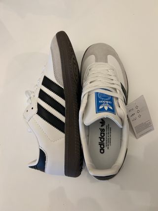 Adidas Samba Vegan OG Gris Blanco