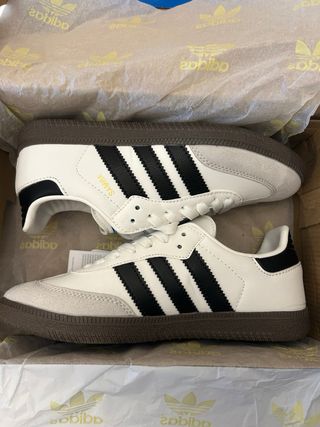 Adidas Samba Vegan OG Gris Blanco