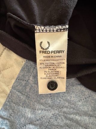 Polo Fred Perry Negro Talla L