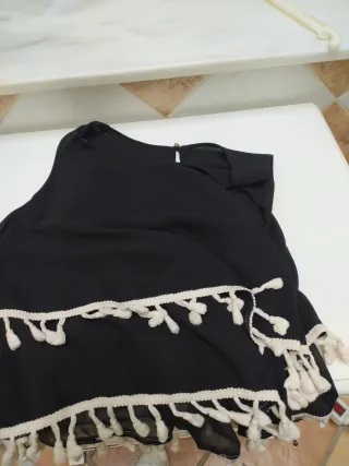 Blusa Top Verano Negro Talla Única