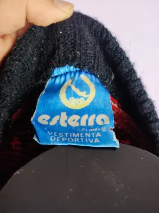 Jersey Navidad Vintage Copos Nieve Rojo Negro